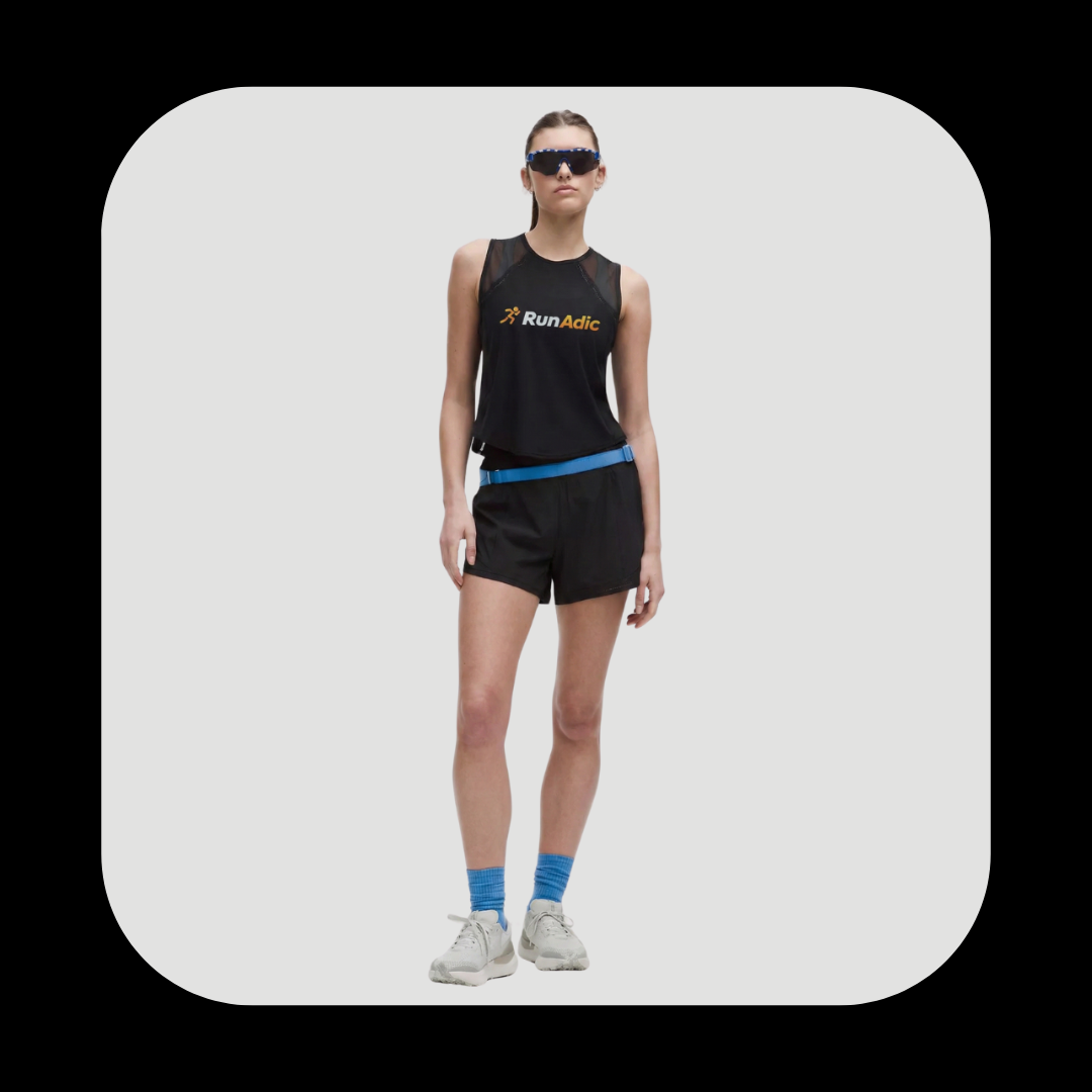 RunAdic Sculpt Cropped Tank – Lace Trim