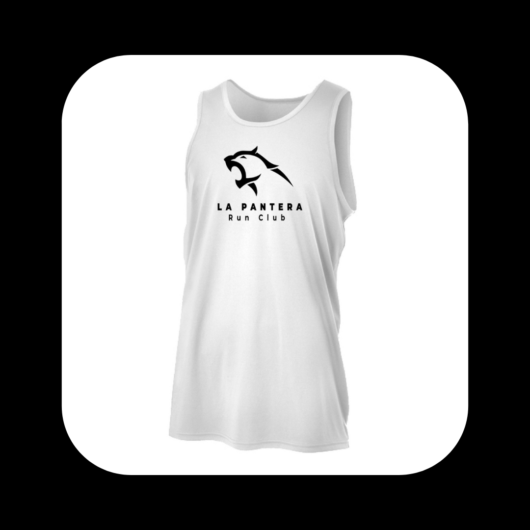 La Pantera Men White Performance All Sport Tank Shirt