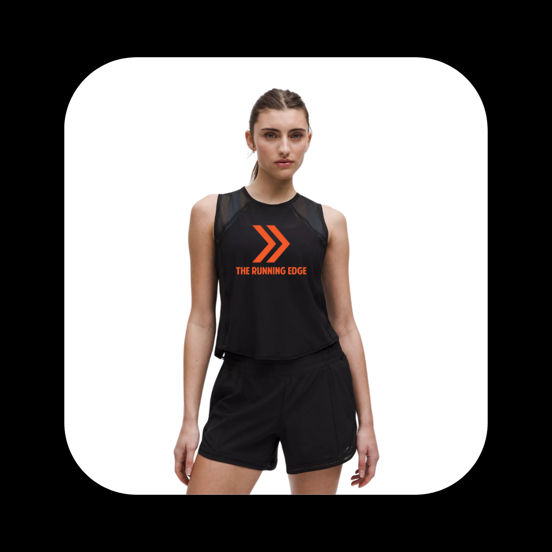 Running Edge Sculpt Cropped Tank Top *Lace Trim