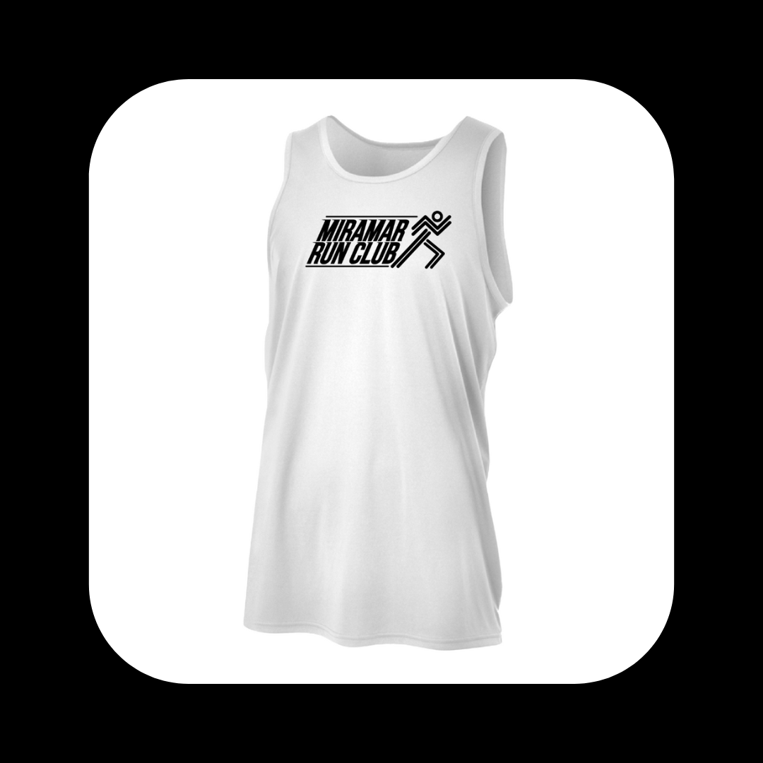 Miramar Men White Performance All Sport Tank Shirt